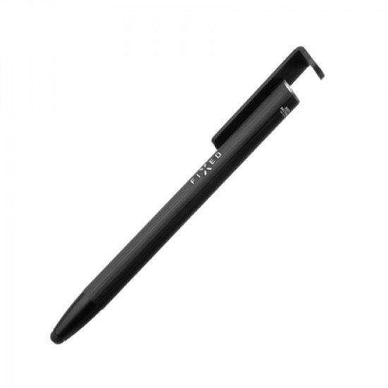 Fixed Pen With Stylus and Stand 3 in 1 Pencil Black Stylus for capacitive displays Stand for phones and tablets