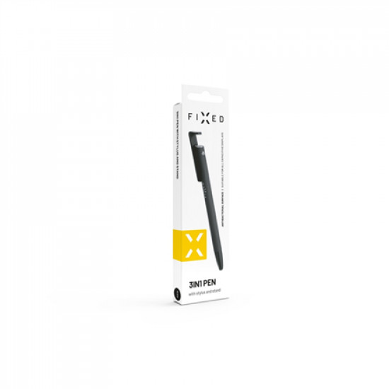 Fixed Pen With Stylus and Stand 3 in 1 Pencil Black Stylus for capacitive displays Stand for phones and tablets