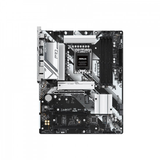 ASRock B760 PRO RS/D4 Processor family Intel Processor socket LGA1700 DDR4 DIMM Memory slots 4 Supported hard disk drive interfaces SATA, M.2 Number of SATA connectors 4 Chipset Intel B760 ATX