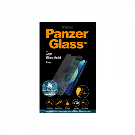 PanzerGlass | Apple | For iPhone 12 Mini | Tempered Glass | Transparent | Privacy glass