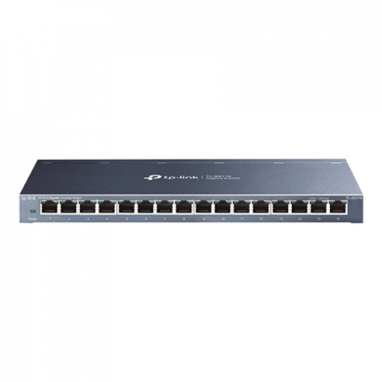 TP-LINK | 16-Port Gigabit Switch | TL-SG116 | Unmanaged | Desktop | 1 Gbps (RJ-45) ports quantity | 10 Gbps (RJ-45) ports quantity | SFP ports quantity | SFP+ ports quantity | Combo ports quantity | PoE ports quantity | PoE+ ports quantity | Power supply 