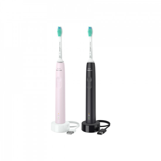 Philips | Sonicare Electric Toothbrush | HX3675/15 | Rechargeable | For adults | Number of brush heads included 2 | Number of teeth brushing modes 1 | Sonic technology | Black/Pink