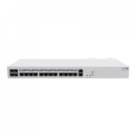 Mikrotik Cloud Core Router CCR2116-12G-4S+, 16-CORE 2 GHZ ARM CPU, 16 GB DDR4 RAM, 4x10G SFP+ ports, 13xGigabit LAN ports, 1x RJ45 Serial port, 1x M.2 slots, 16 core CPU, 16 GB RAM, Dual redundant power supply, RouterOS L6 MikroTik | Cloud Core Router | C