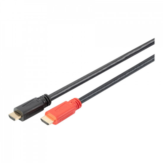 Digitus | Black/Red | HDMI Male (type A) | HDMI Male (type A) | High Speed HDMI Cable with Signal Amplifier | HDMI to HDMI | 10 m