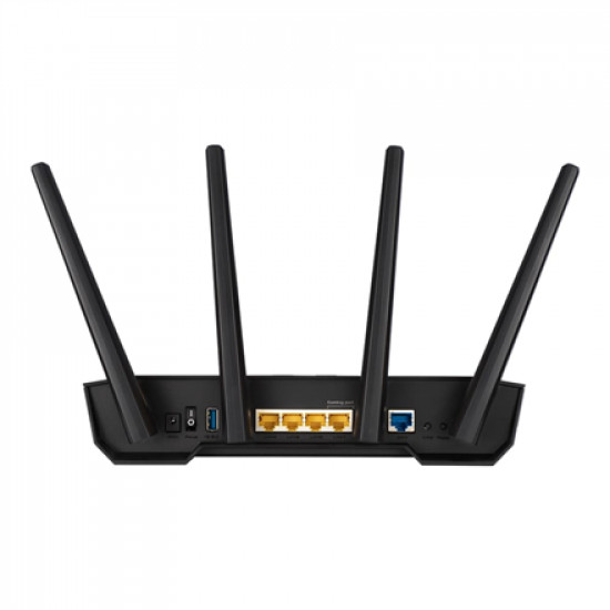 Asus | Dual Band WiFi 6 Gaming Router | TUF-AX3000 | 802.11ax | 2402+574 Mbit/s | 10/100/1000 Mbit/s | Ethernet LAN (RJ-45) ports 4 | Mesh Support Yes | MU-MiMO Yes | No mobile broadband | Antenna type 4xExternal | 1 x USB 3.2 Gen 1 | month(s)