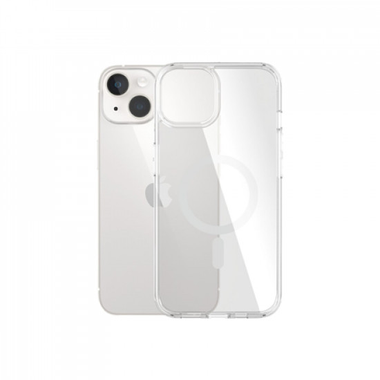 PanzerGlass | HardCase MagSafe Compatible | Back protection | Apple | iPhone 14/13 | 100% Recycled Polyurethane (TPU) | Clear | MagSafe compatible Military Grade Standard 100% recycled frame material