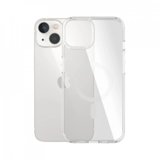 PanzerGlass | HardCase MagSafe Compatible | Back protection | Apple | iPhone 14/13 | 100% Recycled Polyurethane (TPU) | Clear | MagSafe compatible Military Grade Standard 100% recycled frame material