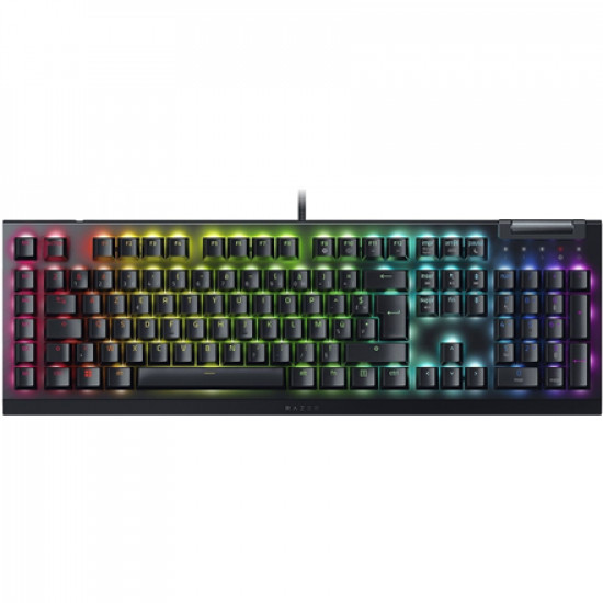 Razer | Mechanical Gaming Keyboard | BlackWidow V4 X | Mechanical Gaming Keyboard | Wired | Russian | Black | Green Mechanical Switches