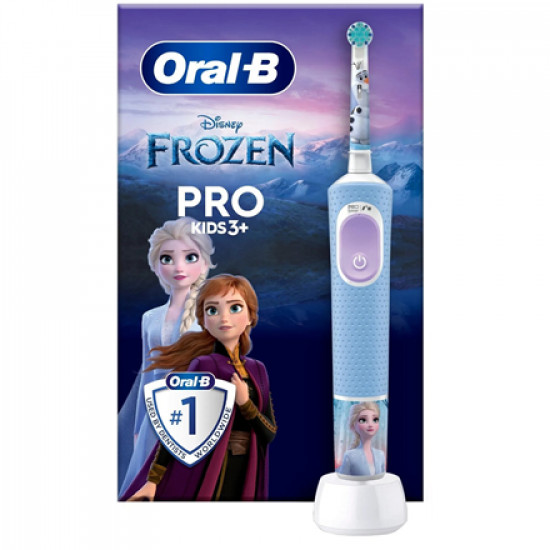 Oral-B | Electric Toothbrush | Vitality PRO Kids Frozen | Rechargeable | For children | Number of brush heads included 1 | Number of teeth brushing modes 2 | Blue