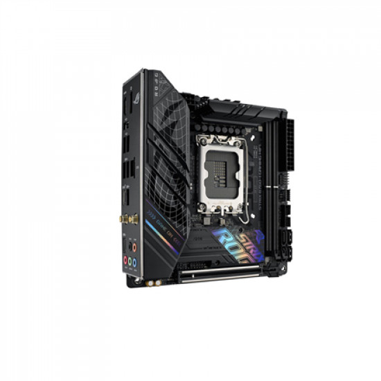 Asus | ROG STRIX B760-I GAMING WIFI | Processor family Intel | Processor socket LGA1700 | DDR5 SDRAM | Supported hard disk drive interfaces M.2, SATA | Number of SATA connectors 4