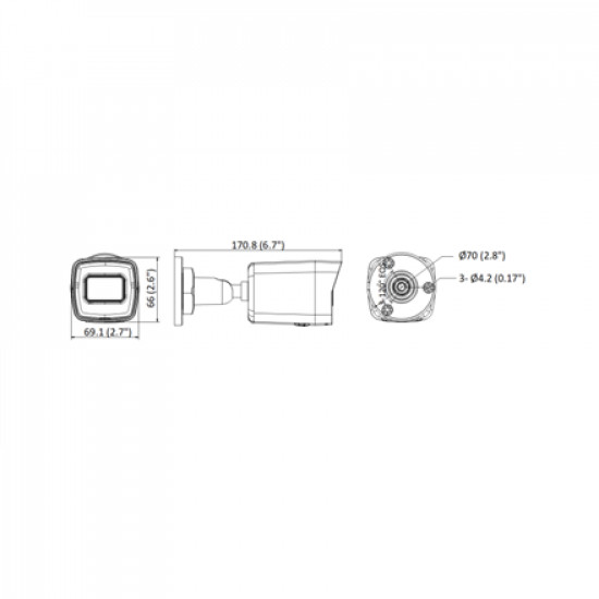 Hikvision | IP Camera | DS-2CD1043G2-I | Bullet | 4 MP | 2.8mm/4mm | IP67 | H.265+ | Micro SD, Max. 256GB