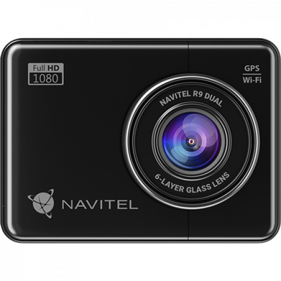 Navitel | R9 DUAL | Wi-Fi | Two-channel Full HD Dashcam | Audio recorder