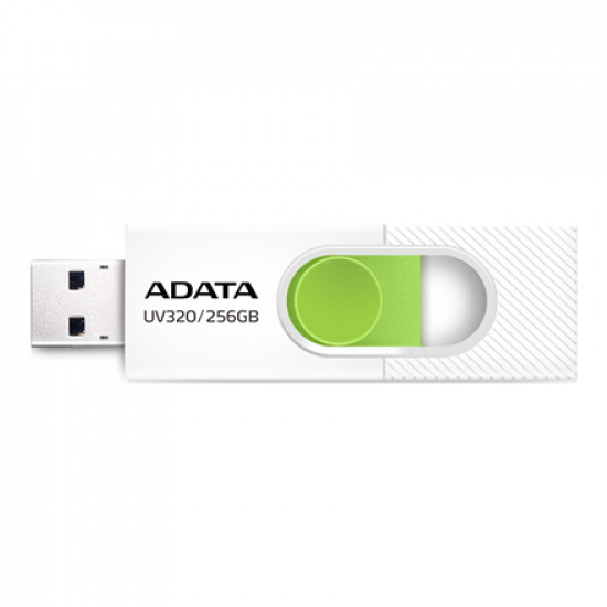 ADATA | USB Flash Drive | UV320 | 256 GB | USB 3.2 Gen1 | White/Green