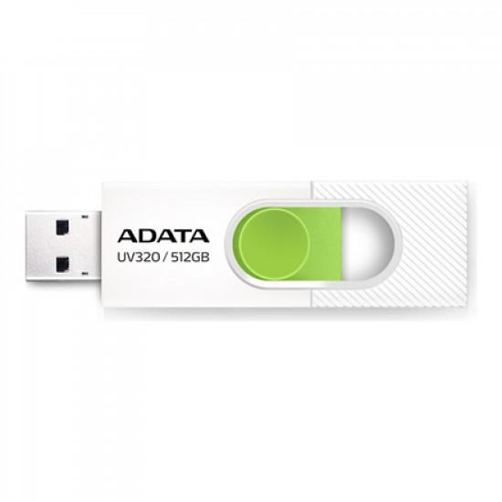 ADATA | USB Flash Drive | UV320 | 512 GB | USB 3.2 Gen1 | White/Green