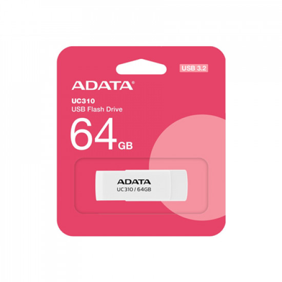 ADATA | USB Flash Drive | UC310 | 64 GB | USB 3.2 Gen1 | White