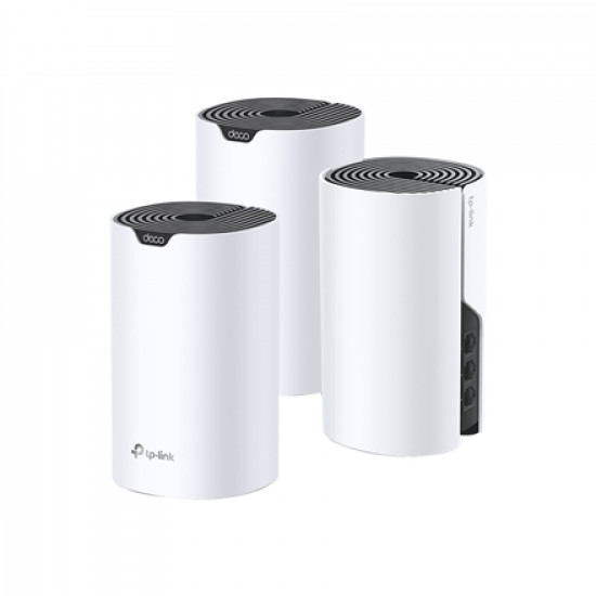 TP-LINK | AC1900 Whole Home Mesh Wi-Fi System | Deco S7 (3-pack) | 802.11ac | 10/100/1000 Mbit/s | Ethernet LAN (RJ-45) ports 1 | Mesh Support Yes | MU-MiMO Yes | No mobile broadband | Antenna type Internal