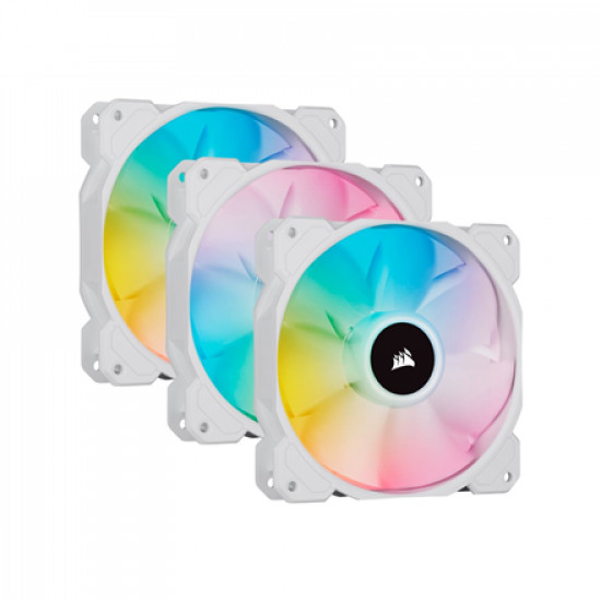 Corsair | 120mm White PWM Fan, Triple Pack with Lighting Node CORE | iCUE SP120 RGB ELITE Performance | Case Fan