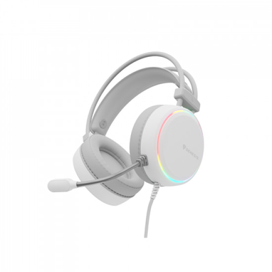 Genesis | On-Ear Gaming Headset | Neon 613 | Built-in microphone | 3.5 mm, USB Type-A | White