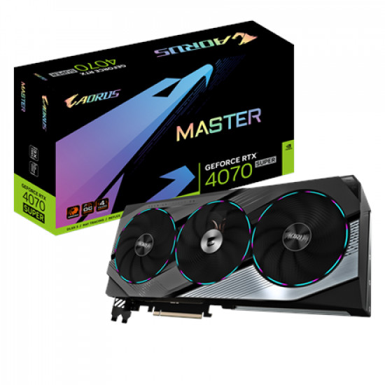 Gigabyte | AORUS GeForce RTX 4070 SUPER MASTER 12G | NVIDIA | 12 GB | GeForce RTX 4070 SUPER | GDDR6X | HDMI ports quantity 1 | PCI-E 4.0