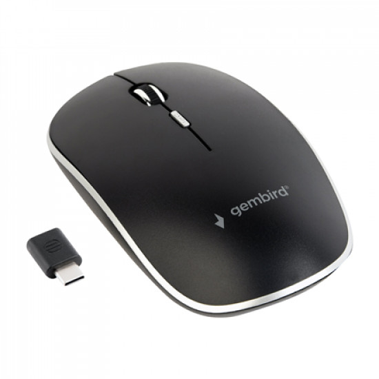 Gembird | Silent Optical Mouse | MUSW-4BSC-01 | Wireless | USB-C | Black