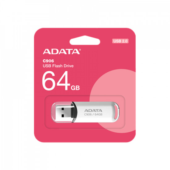 ADATA | USB Flash Drive | C906 | 64 GB | USB 2.0 | White