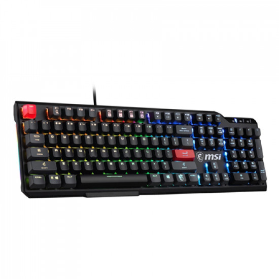 MSI | VIGOR GK41 DUSK LR US | Gaming keyboard | Wired | US | Black | Kailh Red