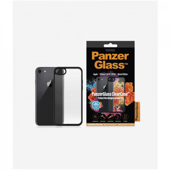 PanzerGlass | Screen Protector | Iphone | Iphone 7/8/se (2020) | Tempered anti-aging glass | Black/Crystal Clear | Clear Screen Protector