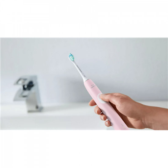 Philips | HX6806/04 | Sonic ProtectiveClean 4300 Electric Toothbrush | Rechargeable | For adults | Number of brush heads included 1 | Number of teeth brushing modes 1 | Pink