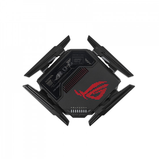 Asus | Quad-band Gaming Router (EU+UK) | ROG Rapture GT-BE98 | 802.11ax | 10/100/1000 Mbit/s | Ethernet LAN (RJ-45) ports 1 | Mesh Support Yes | MU-MiMO Yes | 5G | Antenna type External | 1 x USB 3.2 Gen1, 1 x USB 2.0