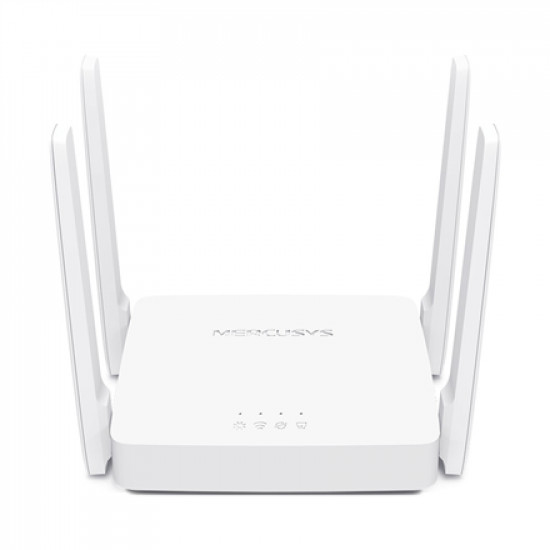 Mercusys | AC1200 Wireless Dual Band Router | AC10 | 802.11ac | 300+867 Mbit/s | 10/100 Mbit/s | Ethernet LAN (RJ-45) ports 2 | Mesh Support No | MU-MiMO Yes | No mobile broadband | Antenna type 4xFixed | No