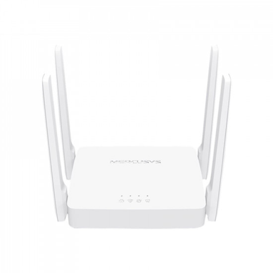 Mercusys | AC1200 Wireless Dual Band Router | AC10 | 802.11ac | 300+867 Mbit/s | 10/100 Mbit/s | Ethernet LAN (RJ-45) ports 2 | Mesh Support No | MU-MiMO Yes | No mobile broadband | Antenna type 4xFixed | No