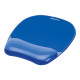 Fellowes | Mouse pad with wrist support CRYSTAL | Mouse pad with wrist pillow | 230 x 202 x 32 mm | Blue