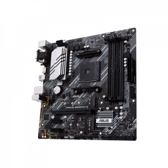 Asus | PRIME B550M-A | Processor family AMD | Processor socket AM4 | DDR4 | Memory slots 4 | Supported hard disk drive interfaces M.2, SATA | Number of SATA connectors 4 | Chipset AMD B | Micro ATX