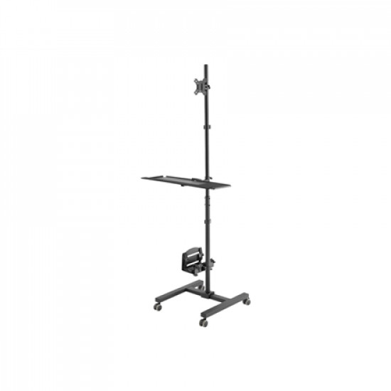 Digitus | Mobile workstation with individual height adjustment | DA-90374 | Monitor Mount, PC Holder | 17-32 