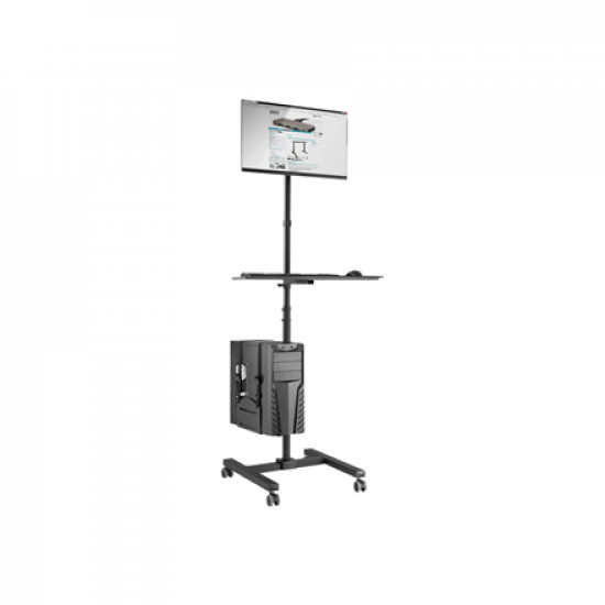 Digitus | Mobile workstation with individual height adjustment | DA-90374 | Monitor Mount, PC Holder | 17-32 