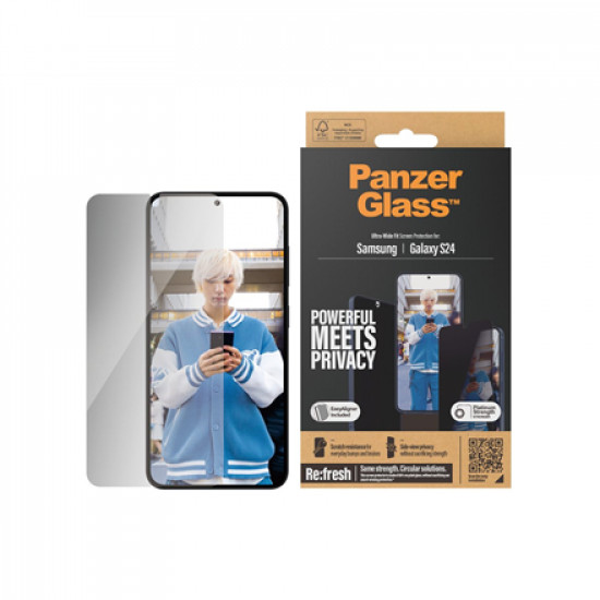 PanzerGlass | Screen protector | Samsung | Galaxy S24 | Polyethylene terephthalate (PET) | Transparent | Ultra-Wide Fit wA