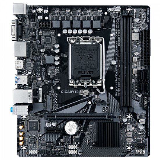 Gigabyte | H610M S2H V2 1.0 | Processor family Intel | Processor socket LGA1700 | DDR5 DIMM | Supported hard disk drive interfaces M.2, SATA | Number of SATA connectors 4