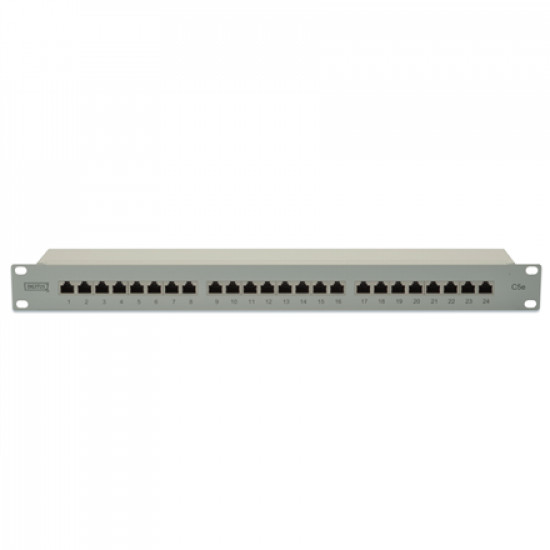 Digitus | Patch Panel | DN-91524S | White | Category: CAT 5e Ports: 24 x RJ45 Retention strength: 7.7 kg Insertion force: 30N max | 48.2 x 4.4 x 10.9 cm