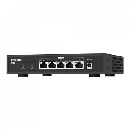 QNAP | 5 port 2.5Gbps Auto Negotiation (2.5G/1G/100M) | QSW-1105-5T | Unmanaged | Desktop | 1 Gbps (RJ-45) ports quantity 5 | SFP ports quantity | PoE ports quantity | PoE+ ports quantity | Power supply type | month(s)