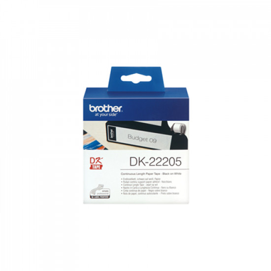 Brother | DK-22205 Continuous Length Paper Label | White | DK | 30.5 m