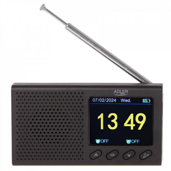 Adler | FM Travel Radio | AD 1198 | Alarm function | Black