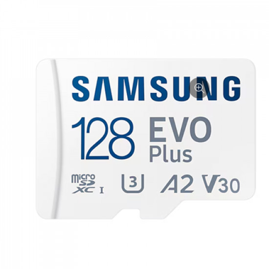 Samsung | MicroSD Card | EVO Plus | 128 GB | microSDXC Memory Card | Flash memory class U3, V30, A2