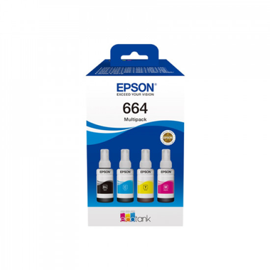 Epson 664 EcoTank 4-colour multipack | Epson C13T66464A | Epson 664 EcoTank 4-colour multipack | Ink tank | Black, yellow, cyan, magenta