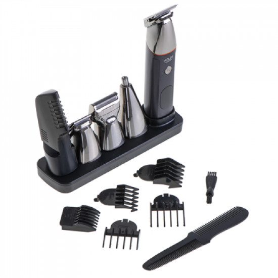 Adler | 5in1 Men’s Grooming Kit | AD 2946 | Cordless | Number of length steps 4 | Black/Stainless Steel