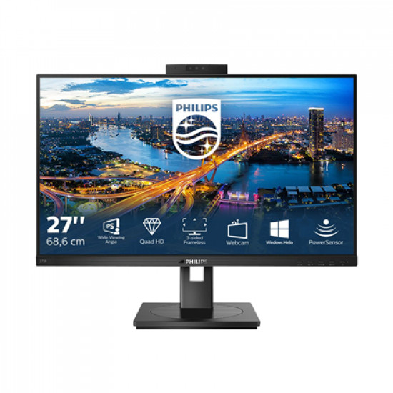 Philips | LCD Monitor with Windows Hello Webcam | 275B1H/00 | 27 