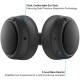 Panasonic | RB-M500BE-K | Deep Bass Wireless Headphones | Wireless | Over-ear | Microphone | Wireless | Black