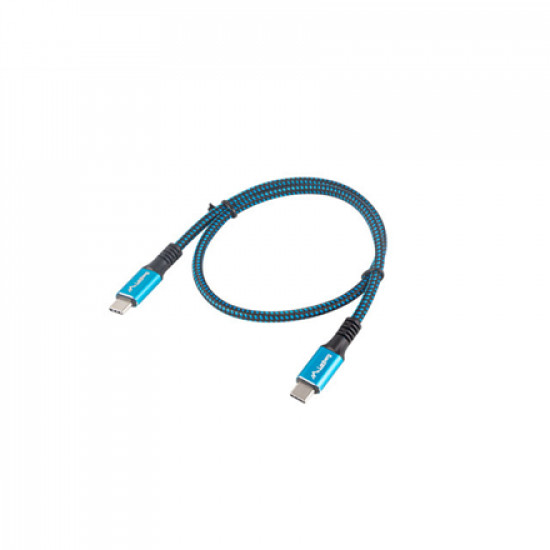 Lanberg | USB-C to USB-C Cable | Black/Blue | 0.5 m