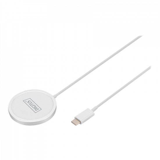 DIGITUS Wireless Charging Pad, magnetic, 15W, White