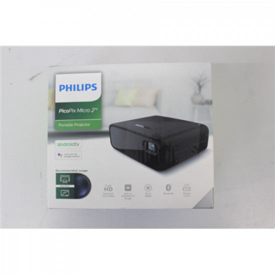 SALE OUT. Philips PicoPix Micro 2TV Mobile Projector, 854x480, 16:9, 600:1, Black USED AS DEMO, DAMAGED PACKAGING | PPX360/INT | FWVGA (854x480) | 200 ANSI lumens | Black | USED AS DEMO, DAMAGED PACKAGING