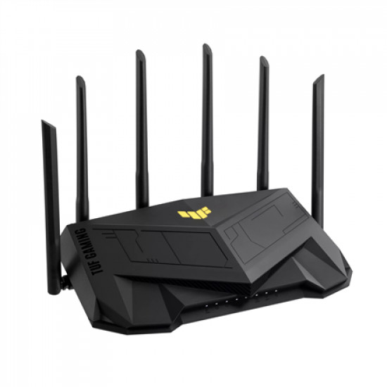 Wireless Wifi 6 Dual Band Gaming Router | TUF-AX6000 | 802.11ax | 1148+4804 Mbit/s | 10/100/1000 Mbit/s | Ethernet LAN (RJ-45) ports 5 | Mesh Support Yes | MU-MiMO Yes | No mobile broadband | Antenna type External